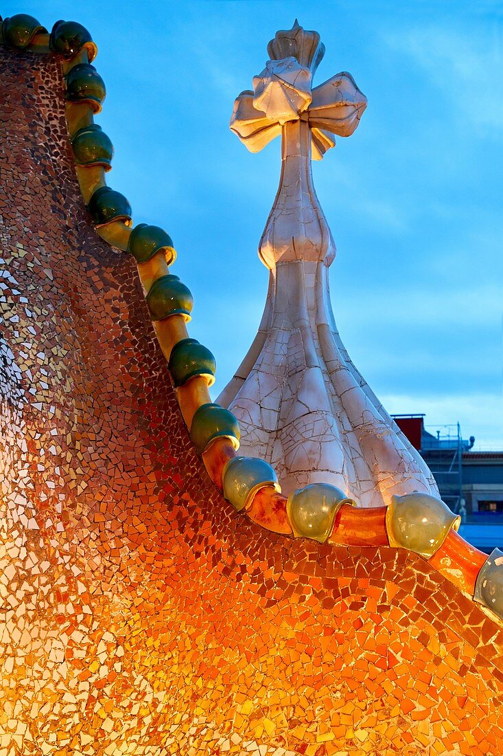 Casa Batlló von Antoni Gaudí Architekt 1904-1906, Passeig de Gracia, Barcelona, Katalonien, Spanien