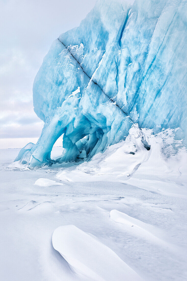 On the sea ice off Spitsbergen east coast, Svalbard, Norway