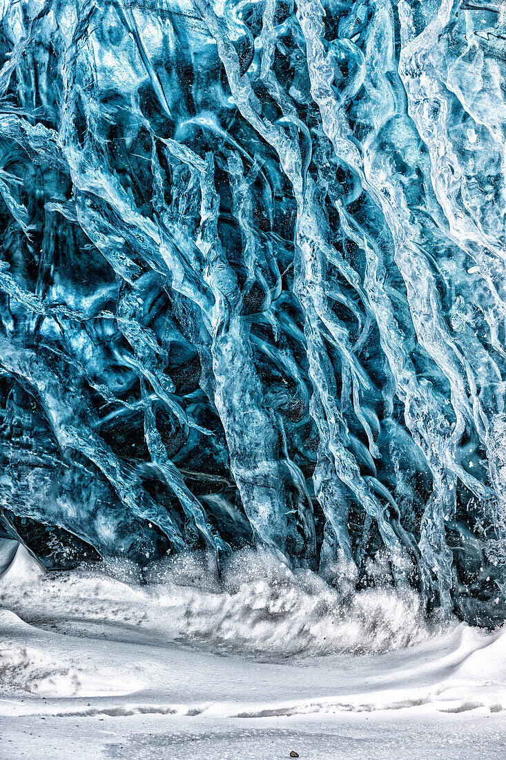 Ice details from an iceberg off Eastern Spitsbergen coast, Svalbard