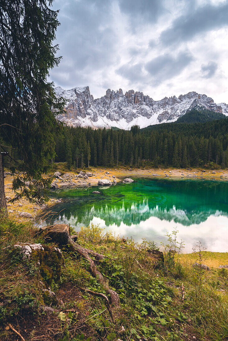 Carezza lake, Bolzano province, Trentino Alto Adige, Italy.