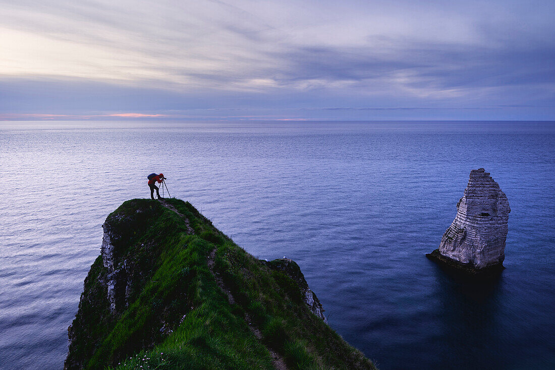 The photographer in Etretat,Normandy,France.