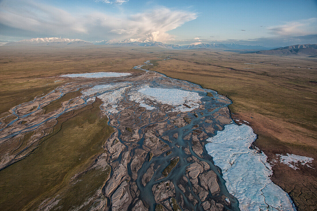 River flowing across coastal plain, Arctic National Wildlife Refuge, Alaska