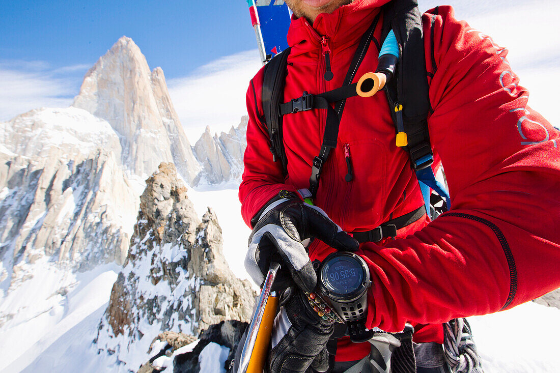 Brody Leven skiing Punta Velluda, El Chalten, Patagonia, Chile