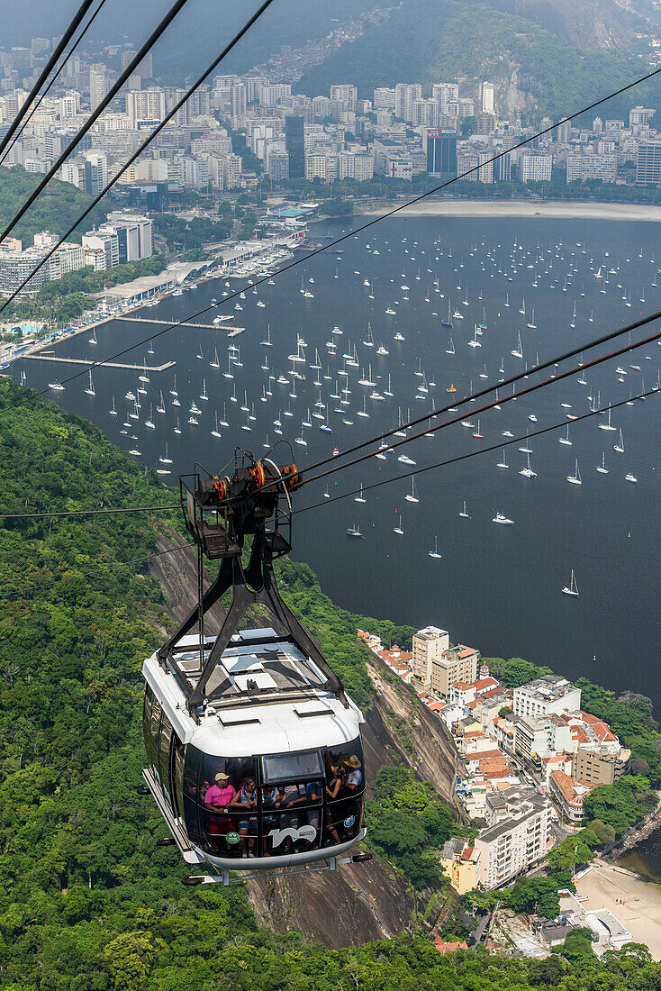 View from the Sugar Loaf Cable Car in Rio de Janeiro, Brazil