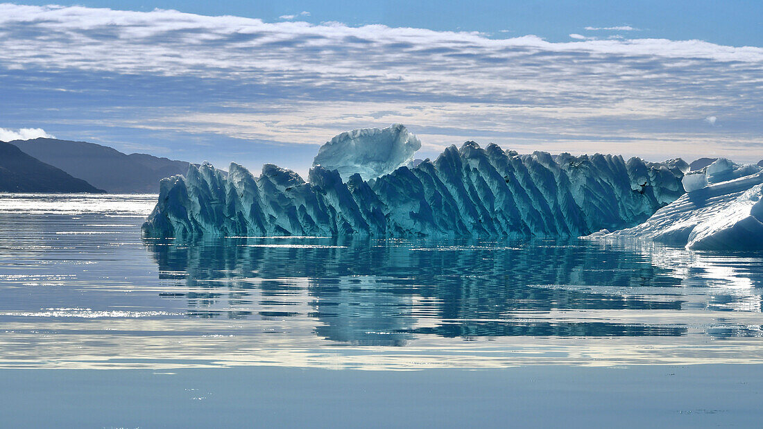 mirrored Iceberg on Qaleraliq Fjord,Greenland