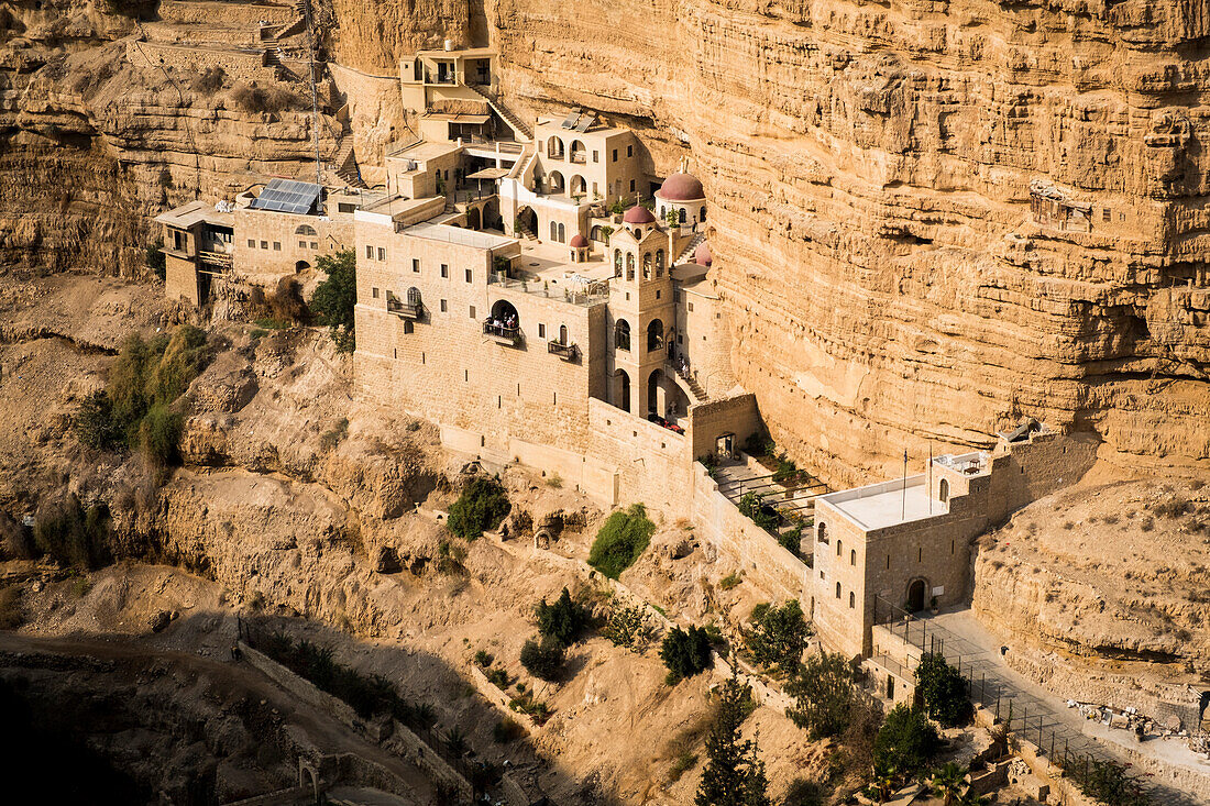 St. George Orthodox Monastery, or Monastery of St. George of Choziba, Wadi Qelt, Judean desert, West Bank, Palestine