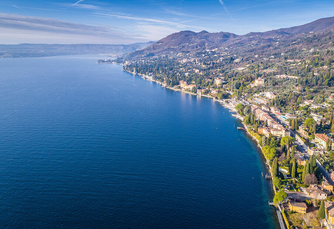 Aerial view of Garda Lake, Brescia Province, Lombardy, Italy