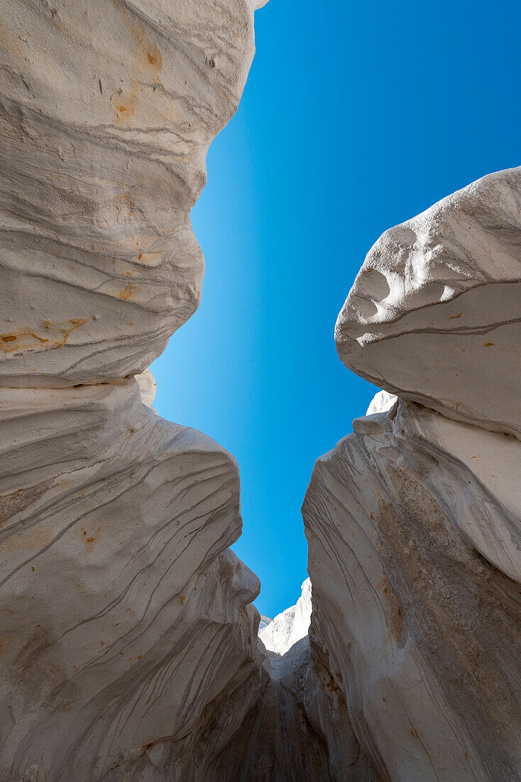 Rock formations at Shakpak Sai at Caspian Depression desert, Aktau, Mangystau region, Kazakhstan