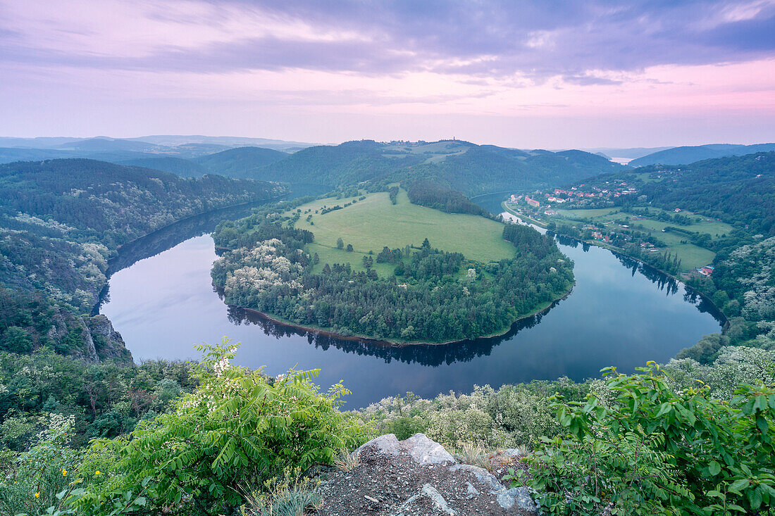 Solenicka Podkova, the Czech Horseshoe Bend on the Vlatva river, Solenice, Central Bohemia, Czech Republic