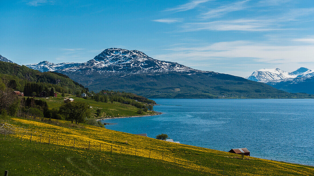 Frühling in Laupstad, Andorja, Norwegen