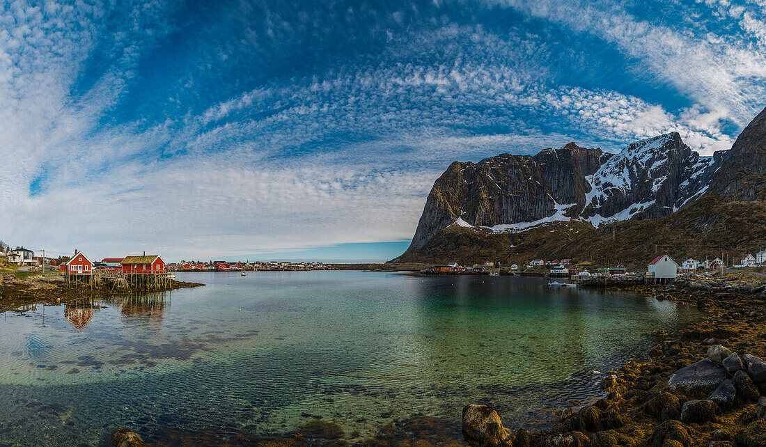panoramic view of Reine, Lofoten Islands, Norway