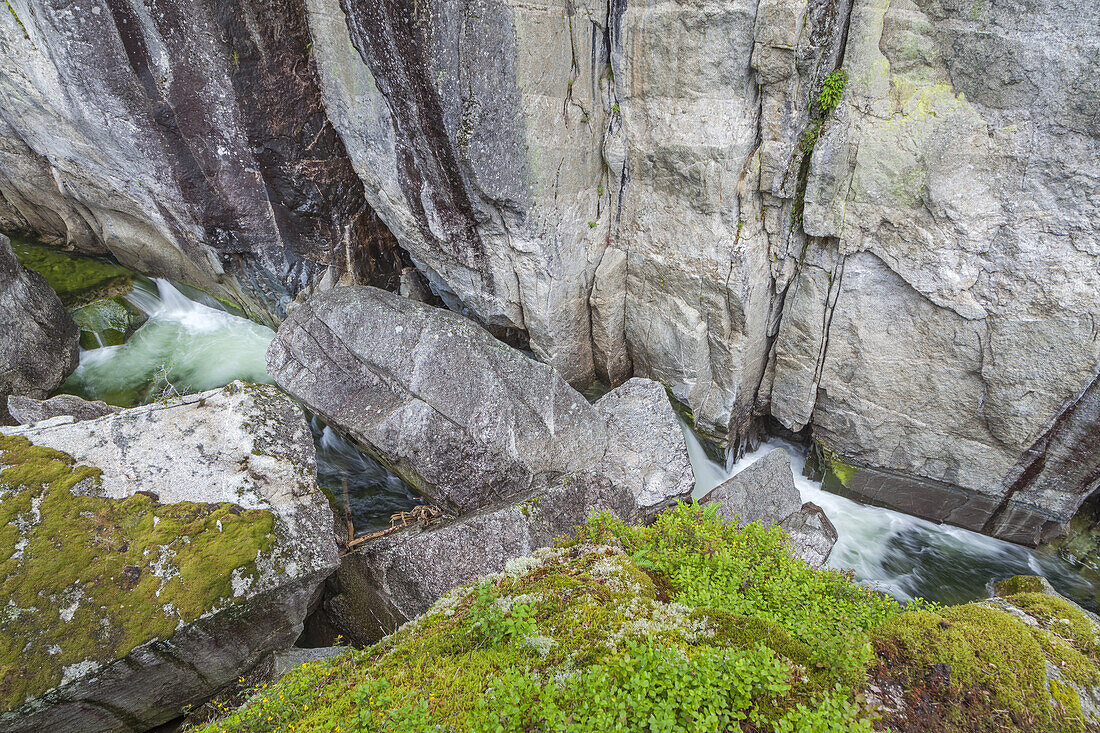 Canyon by Bradlandsdalen near Nesflaten, Rogaland, Fjord norway, Southern norway, Norway, Scandinavia, Northern Europe, Europe