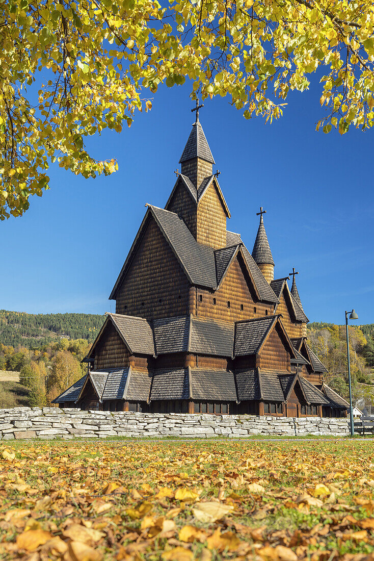 Stabkirche Heddal, Notodden, Telemark, Østlandet, Südnorwegen, Norwegen, Skandinavien, Nordeuropa, Europa
