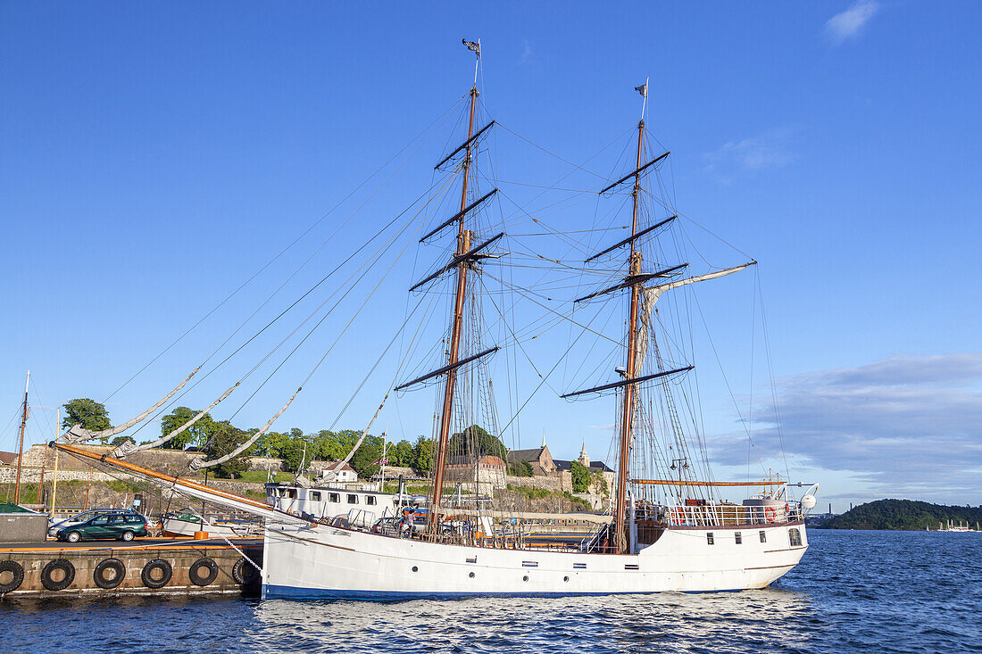 Sailing ship in the Oslofjord, Oslo, Østlandet, Eastern norway, Norway, Scandinavia, Northern Europe, Europe