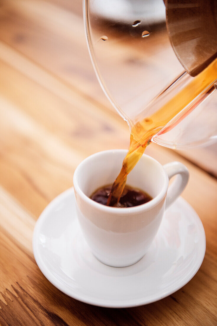 stylish coffee procedure at Cafe, capital Bogota, Departmento Cundinamarca, Colombia, Southamerica