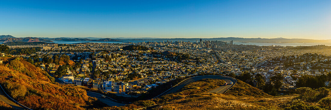 Abendstimmung in San Francisco, Kalifornien, USA