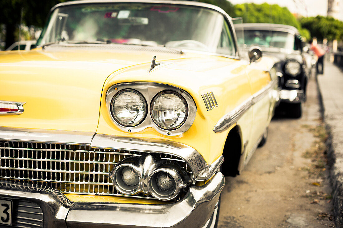 Vintage cars, Havana, Cuba, Caribbean, Latin America, America
