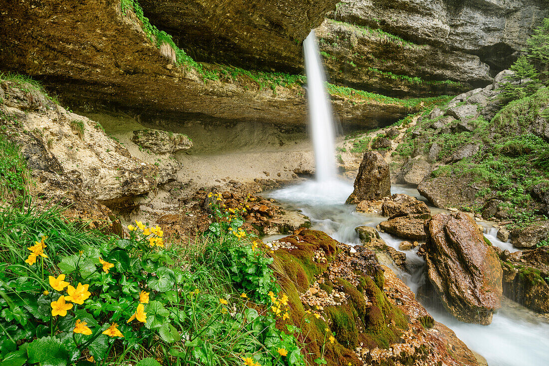 Pericnik waterfall, valley of Vrata, Triglav National Park, Julian Alps, Slowenia