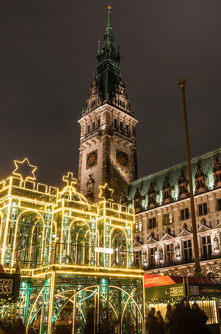 Christmas Market, City Hall, Hamburg, Germany