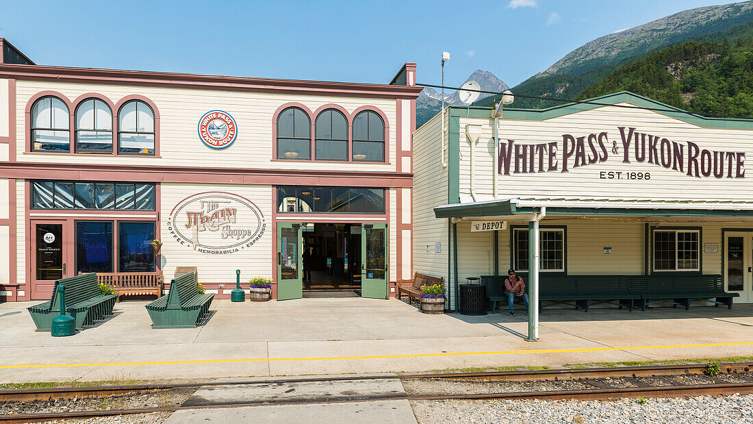 Bahnhof der White Pass Yukon Route in Skagway, Alaska, USA