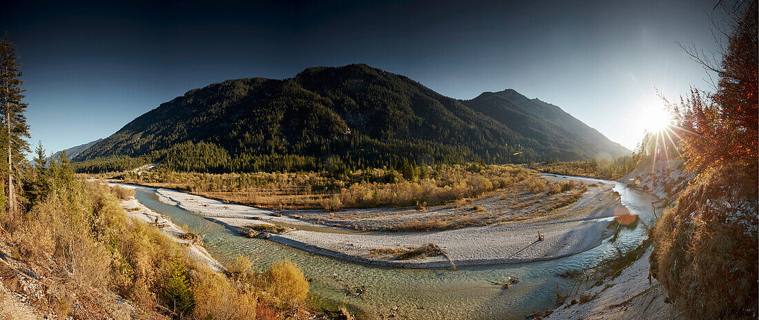 'bavarian Canada' river isar near Hinterriss, river Isar, bavaria, germany