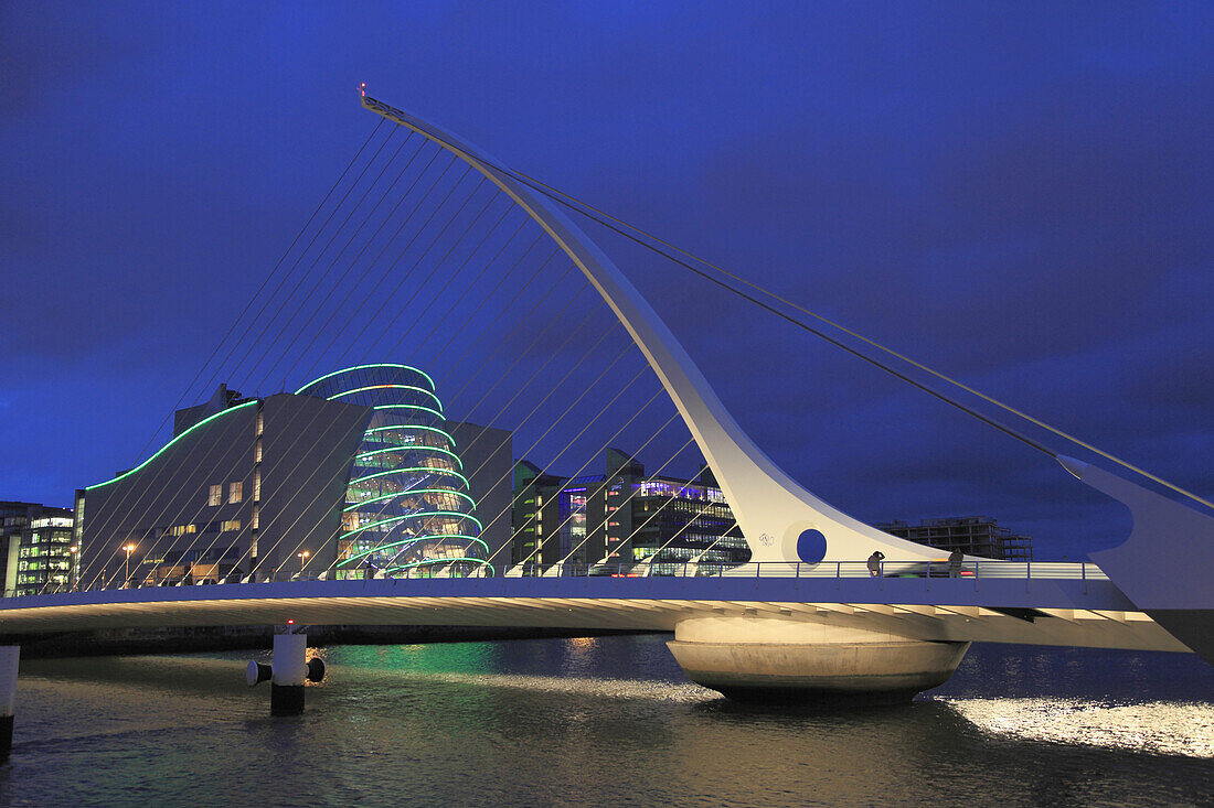 Ireland, Dublin, National Convention Centre, River Liffey, Macken Street Bridge
