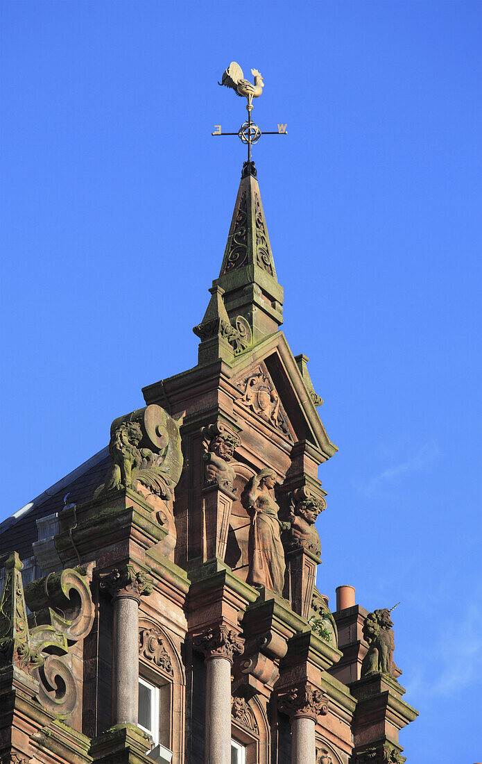 UK, Scotland, Glasgow, historic architecture detail