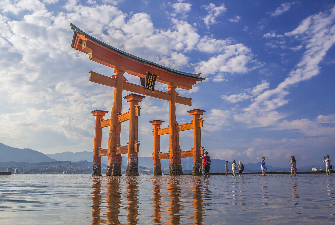 Japan, Hiroshima Province, Myajima Island, Utsukushima Shrine, the Gate