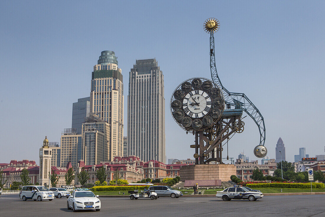 China,Tianjin City, Century Clock, Jinwan Square