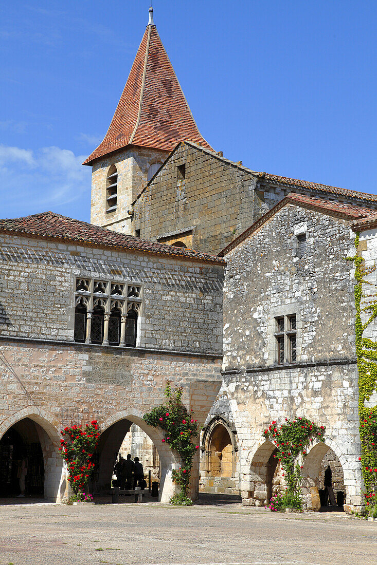France, Nouvelle Aquitaine, Dordogne department (24), Monpazier, medieval village, (Most beautiful village of France)