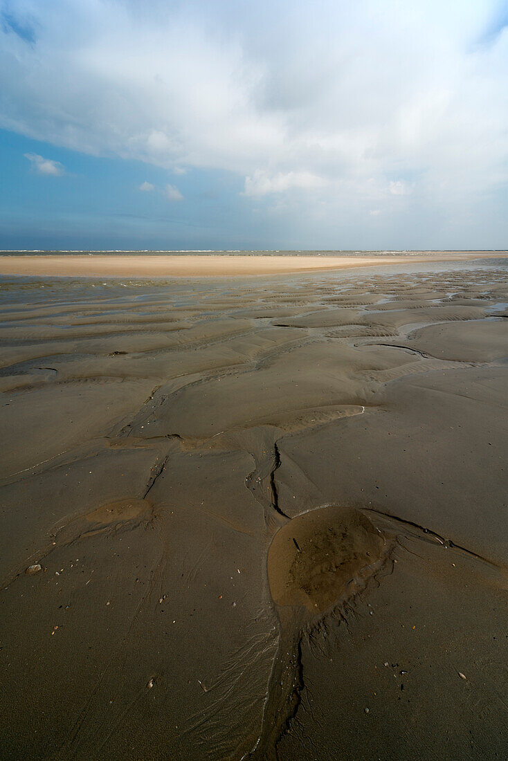 Wadden Sea, Sandbar, Sky, Baltrum, North Sea, East Frisian Islands, East Frisia, Lower Saxony, Germany, Europe