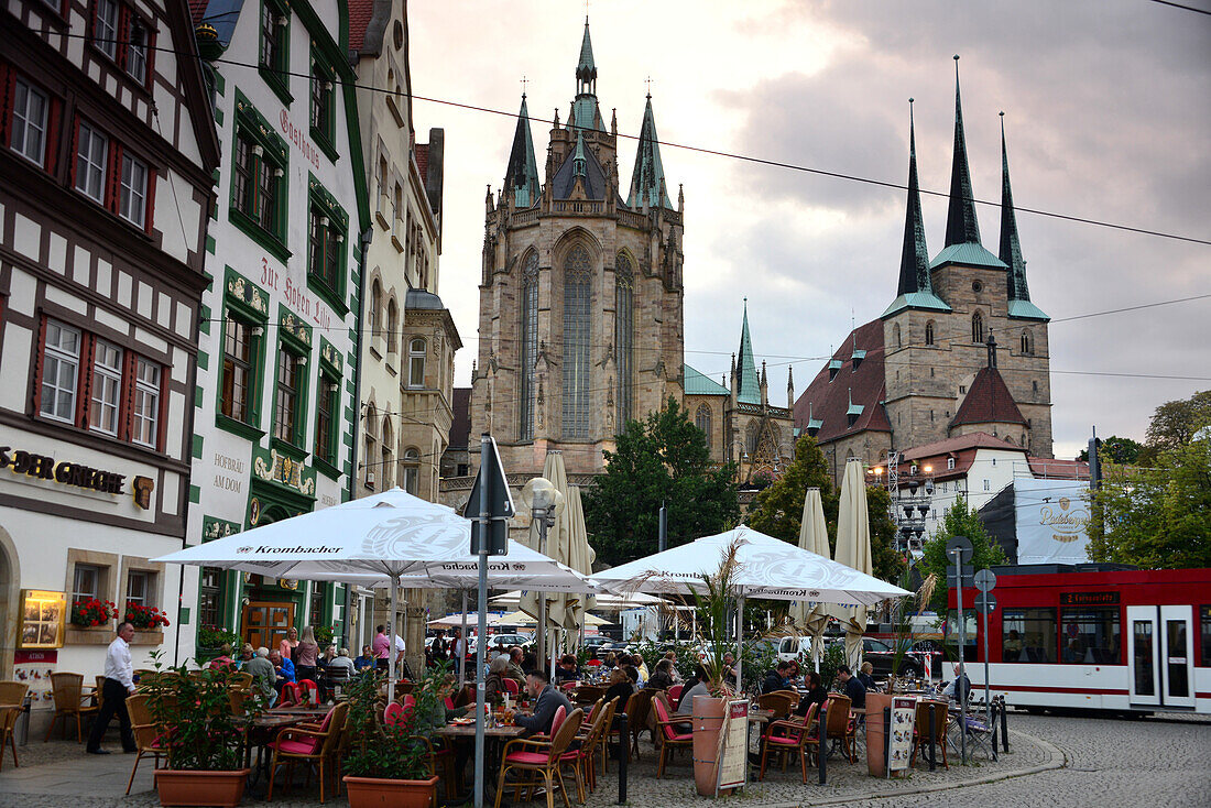 At Cathedral place, Erfurt, Thuringia, Eastgermany, Germany