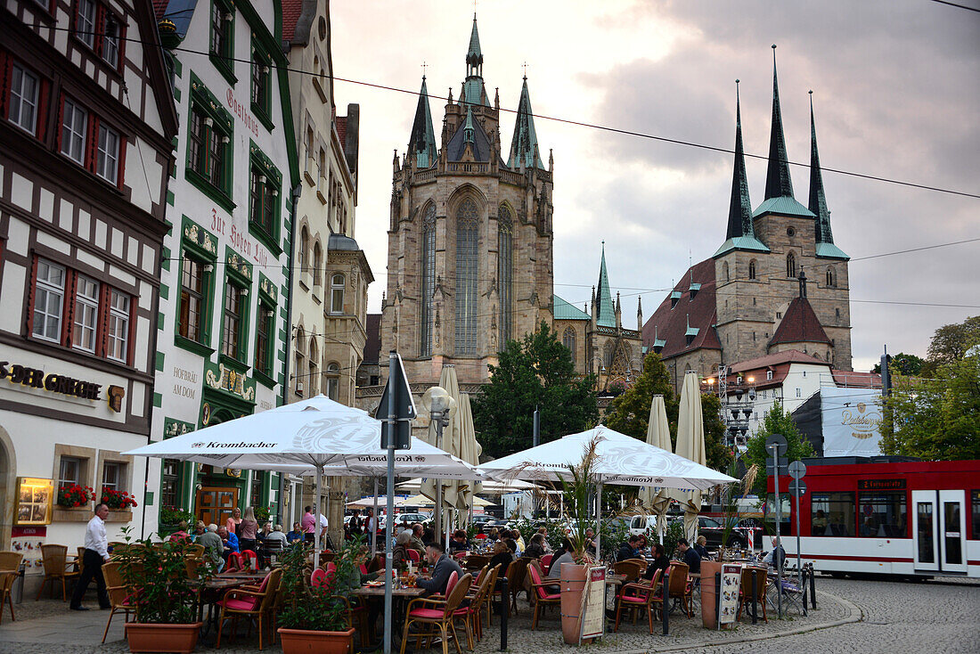 am Domplatz, Erfurt, Thüringen, Deutschland