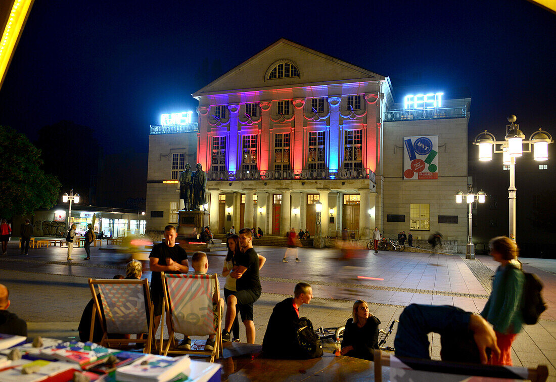 on the Theater place in Weimar, Thuringia, Eastgermany, Germany