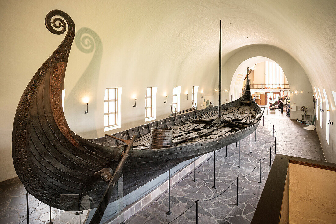 Viking ship at Viking Ship Museum Vikingskipshuset in Oslo, Norway, Scandinavia, Europe