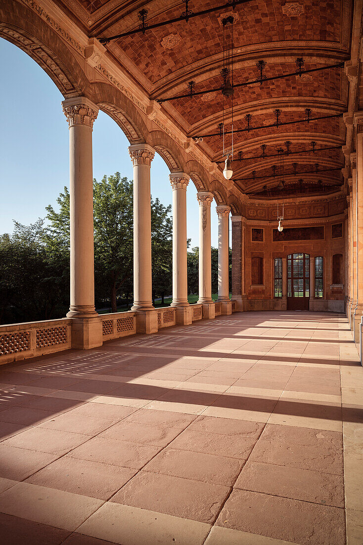 Trinkhalle with its Corinthian Pillars, Baden-Baden, spa town, Baden-Wuerttemberg, Germany