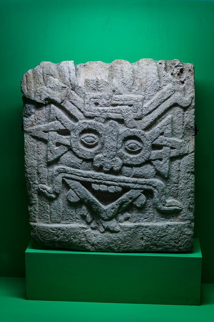 Pre-Hispanic Art Museum Rufino Tamayo, God of Sun, Classic Maya period, Campeche, 200-750 AD, Oaxaca, Mexico.