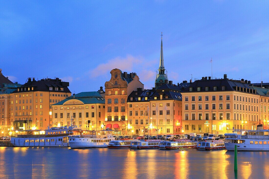 The Old Town at Dusk, Stockholm, Sweden.