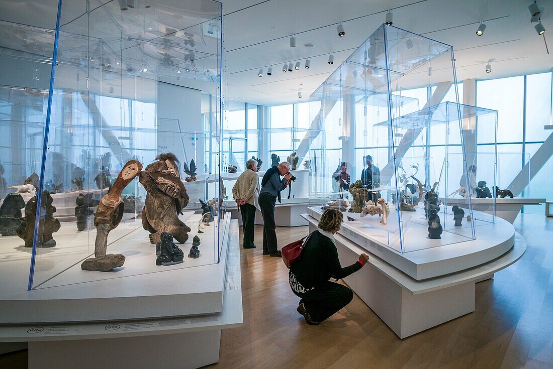 Canada, Quebec, Quebec City, Musee National des Beaux-Arts du Quebec, MNBAQ, pavillon Pierre-Lassonde, 2016, Gallery of Inuit Art.