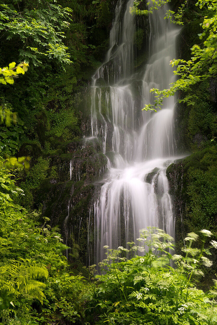A nameless waterfall in the Val de Toran, a side valley of the Val d'Aran