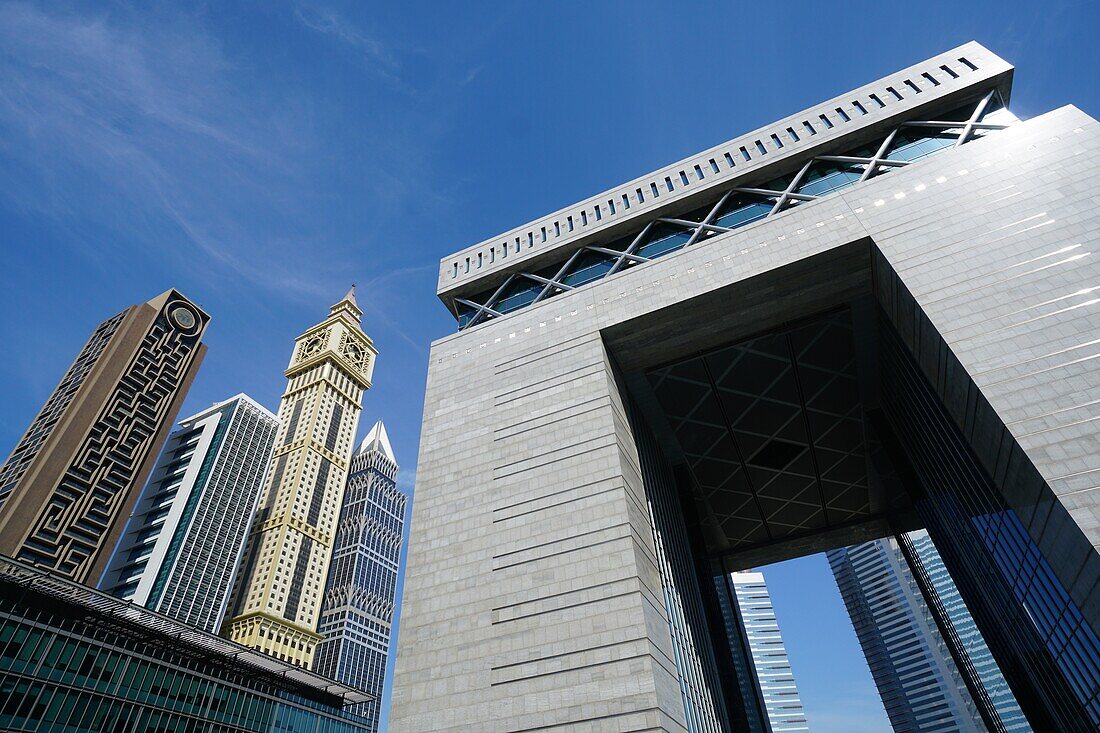 Dubai International Financial Centre, DIFC, Börse, Hochhäuser, Sheikh Zayed Road, Dubai, VAE, Vereinigte Arabische Emirate
