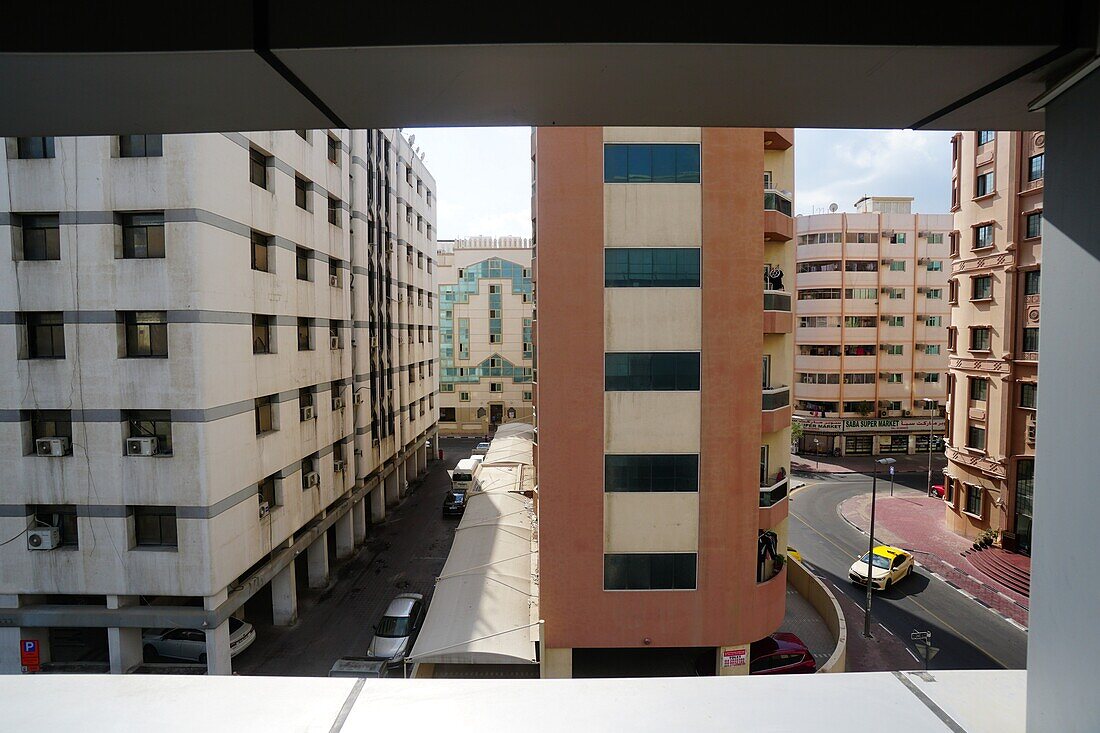 Balkon, Ausblick, Deira, Dubai, VAE, Vereinigte Arabische Emirate