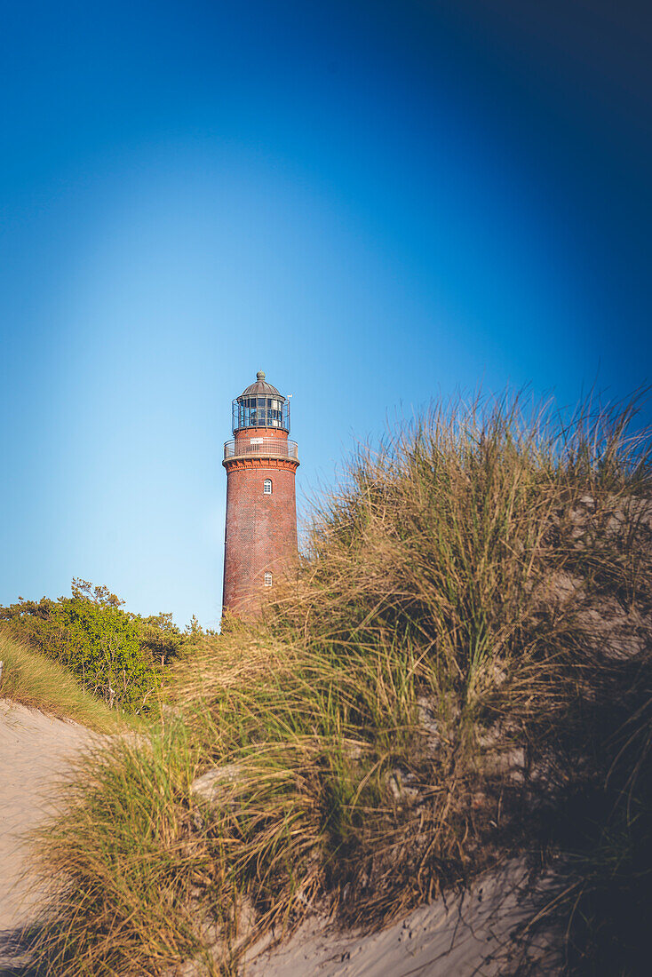 Lighthouse Darßer Ort at the Baltic Sea with vignetting