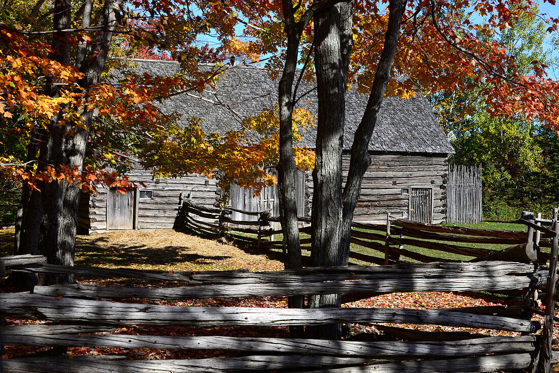 Acadia Historical Village near Caraquet at Gulf of St. Lawrence, New Brunswick, Canada