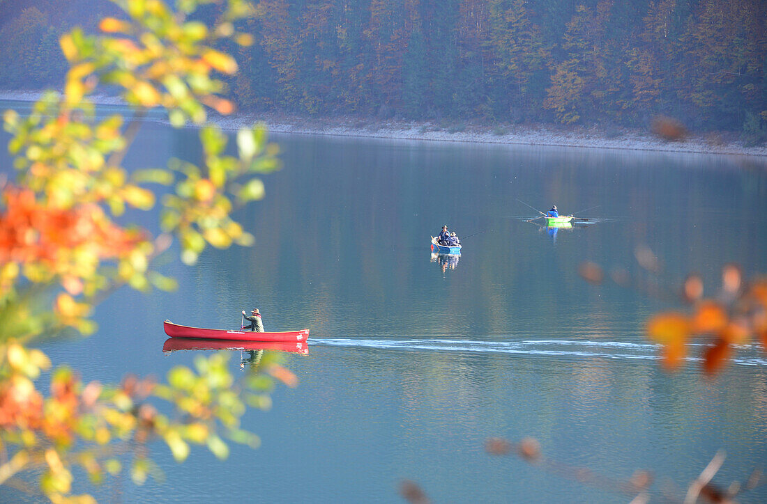 Autum at Sylvenstein lake, Bavaria, Germany