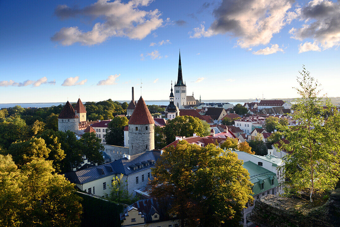 View from Patkul terrace on the oldtown of Tallinn, Estonia