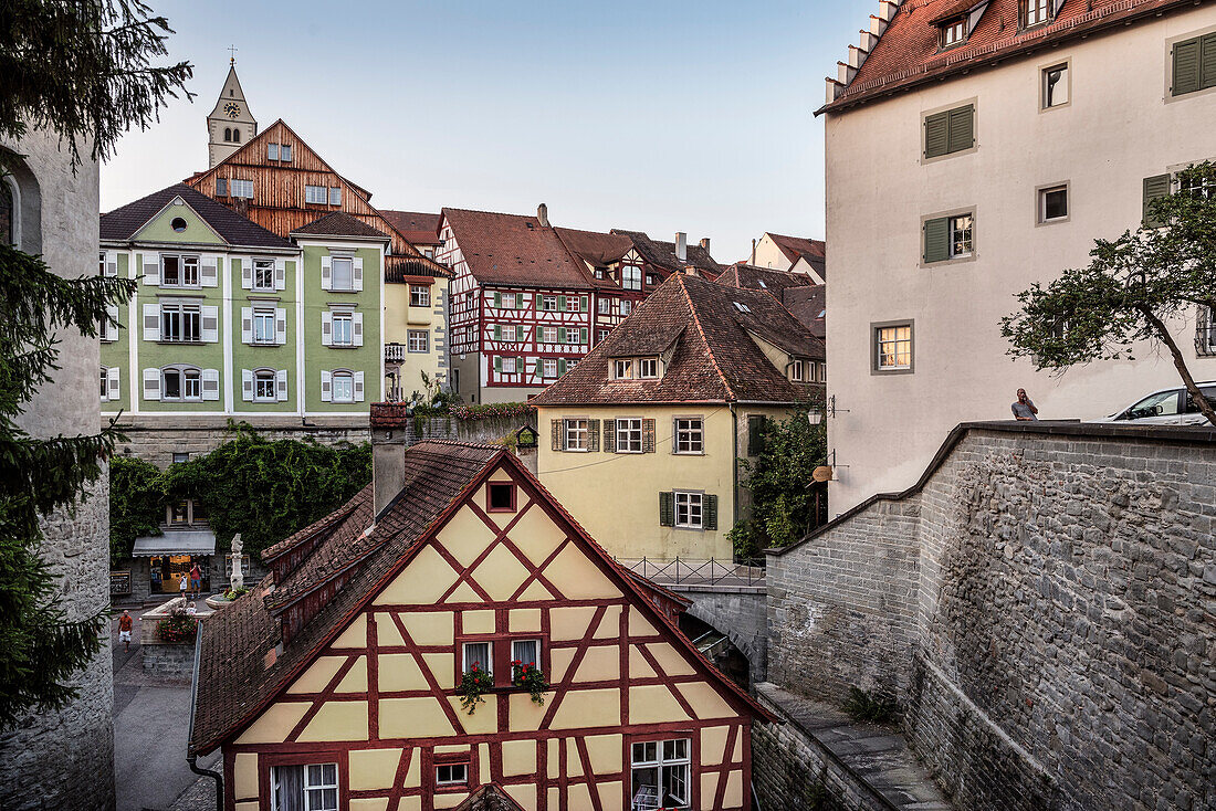 Fachwerk in Altstadt von Meersburg, Bodensee, Baden-Württemberg, Deutschland