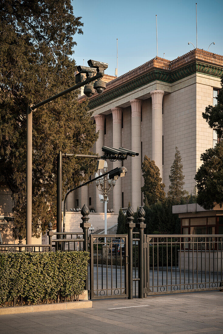 intensive closed-circuit television (CCTV) supervision at the Grate Hall of the People, Beijing, China, Asia