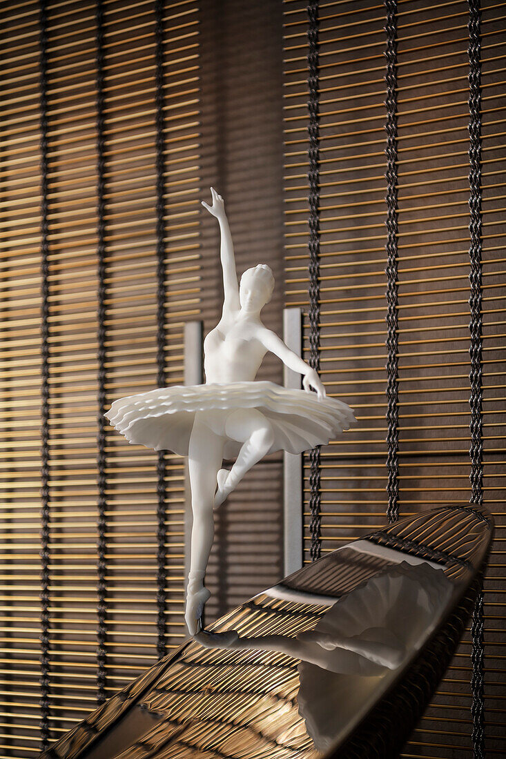 sculpture of ballerina in interior of National Centre for the Performing Arts, National Grand Theatre, Beijing, China, Asia, Architect Paul Andreu