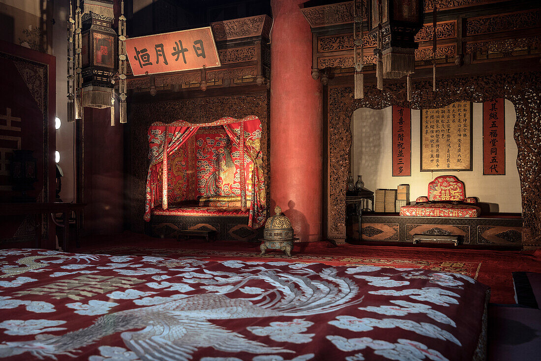 Schlafzimmer des Kaisers, die Verbotene Stadt, Peking, China, Asien, UNESCO Welterbe